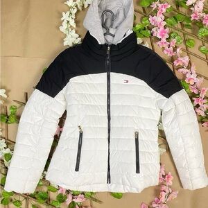 Tommy Hilfiger Black and White Puffer Jacket